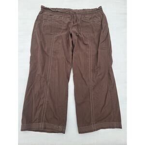 Koi Kathy Peterson Women’s 2X Brown Cargo Scrubs Pants Medical Nurse